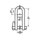 Key Pin Shackle with Bar