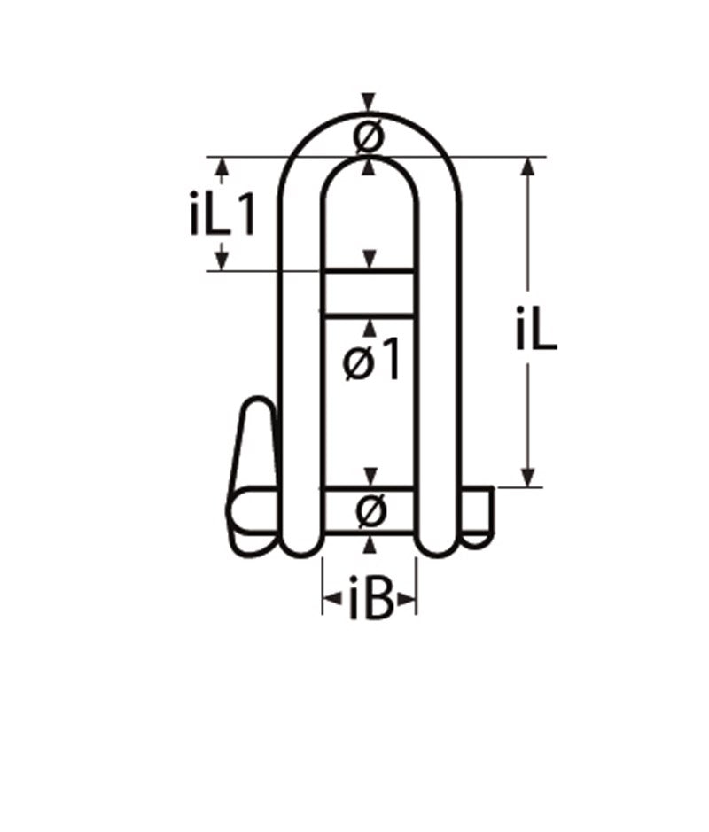 Key Pin Shackle with Bar