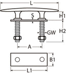 Cleat with external thread