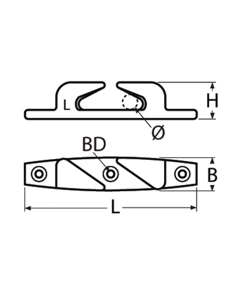 Fairlead with twisted chucks